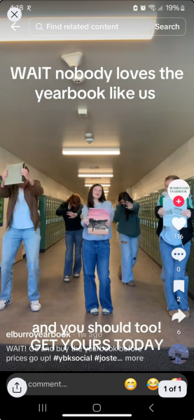 TikTok allows users to post or view short video content, such as this promotional video for the BHS Yearbook. 